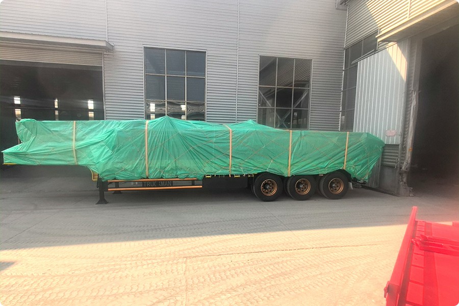 4-axle 80-ton fence trailer for Senegal