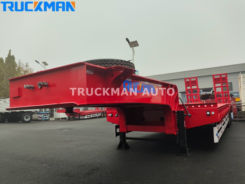 3 Axle 50 Tons Lowbed Trailer For Nigeria