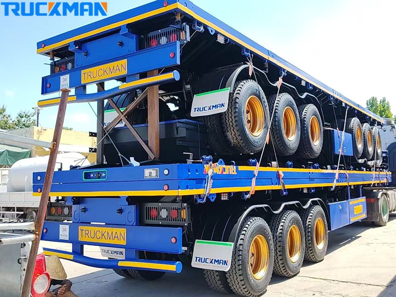 3 Axle 60 Tons Flatbed Semi Trailer