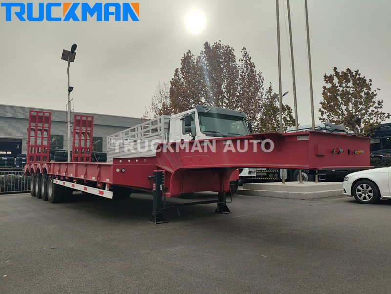 4 Axles Low Bed Semi Trailer