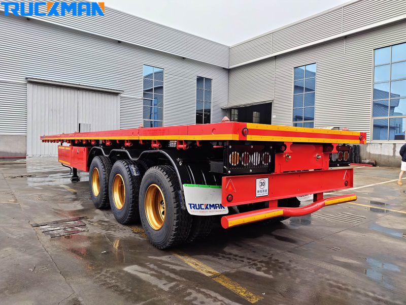 3 axles flatbed trailer