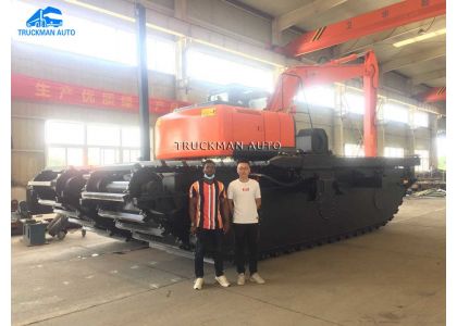 Congo Customer Visit Us For The Amphibious Excavator and Dump Truck Order