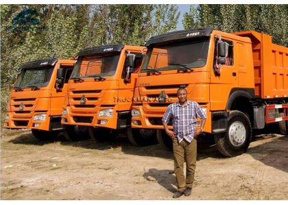 Nigeria Agent Come To Test Used SINOTRUK HOWO Tipper Truck