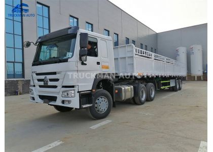 1 Unit Tractor Truck and 3 Container Fence Trailer Delivery To Angola