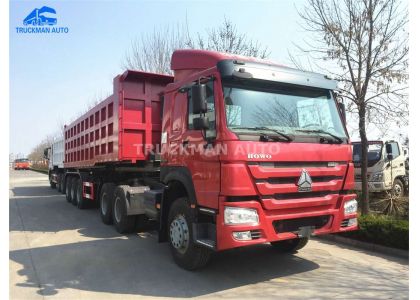 1 Unit Truck Head And 70 Tons Dump Trailer Delivery To Nigeria
