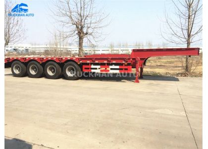 4 Axle 80 Tons Low Bed Trailer Delivery To Ghana