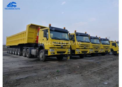 5 Units 45m3 Dump Trailer Truck Delivery To Ghana