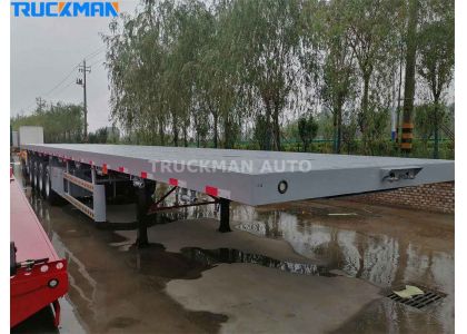 4 Axle Flatbed Semi Trailer Delivery To Ghana