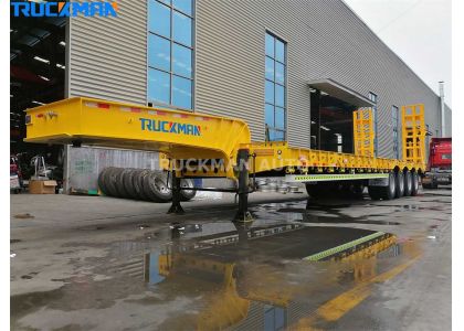 4 Axle 100 Tons Lowbed Trailer Delivery To South Sudan
