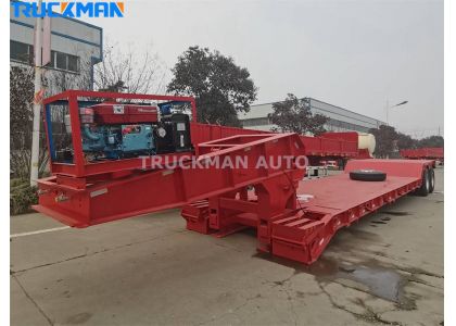 2 Axle Detachable Gooseneck Low Bed Trailer To Indonesia