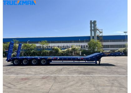 4 Axle 100 Ton Lowbed Trailer For Burkina Faso