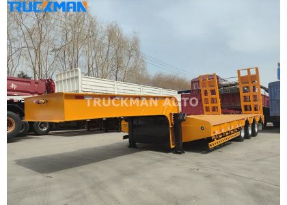 3 Axles 60 Tons Low Bed Trailer For Zambia