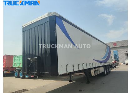 3 Axles 80 Tons Van Type Side Curtain Type Semi Trailer For Senegal