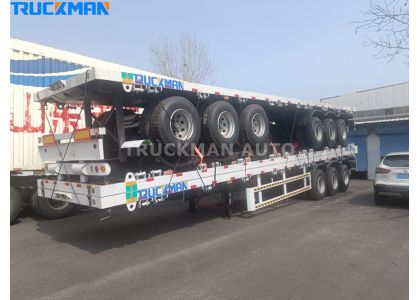 3 Axles 80 Tons Container Flatbed Trailer Shipped To Tanzania