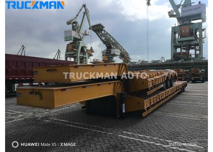 3 Axles 60 Tons Low Bed Trailer Shipped To Philippines