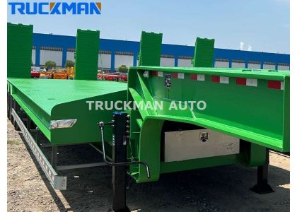 New 3 Axles 80 Tons Lowboy Semi Trailer To Abidjan