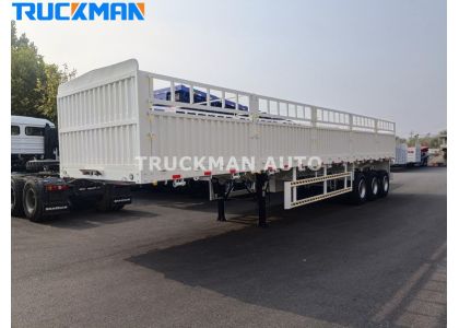 3 Axles 50 Tons Fence Trailer With Detachable Fence To Guatemala