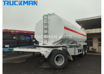 3 Axles 22 CBM Fuel Tanker Full Trailer With BPW Axles To Ethiopia