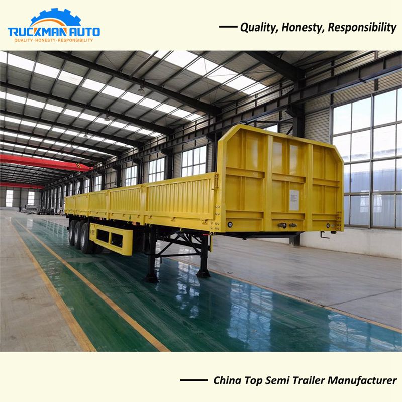 3 Axle Side Wall Container Flatbed Trailer