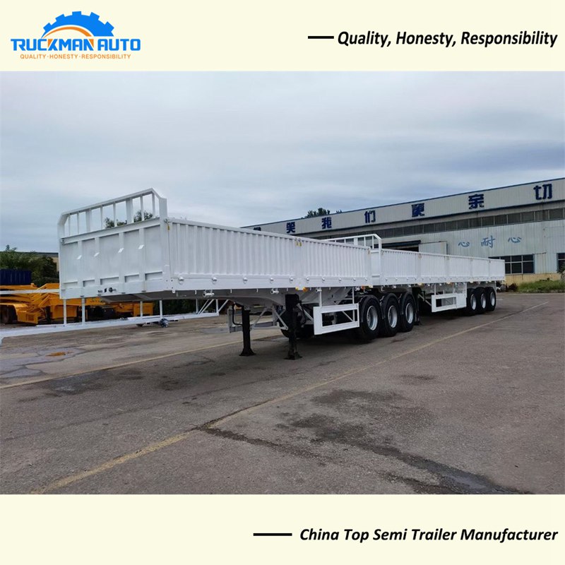 Super Link Side Wall Flatbed Trailer For Zambia
