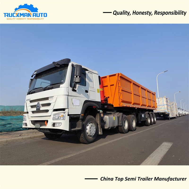 Thr-axles 50 Tons Tipper Semi Trailer