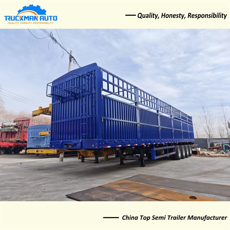 4 Axles 100 Tons Fence Semi Trailer