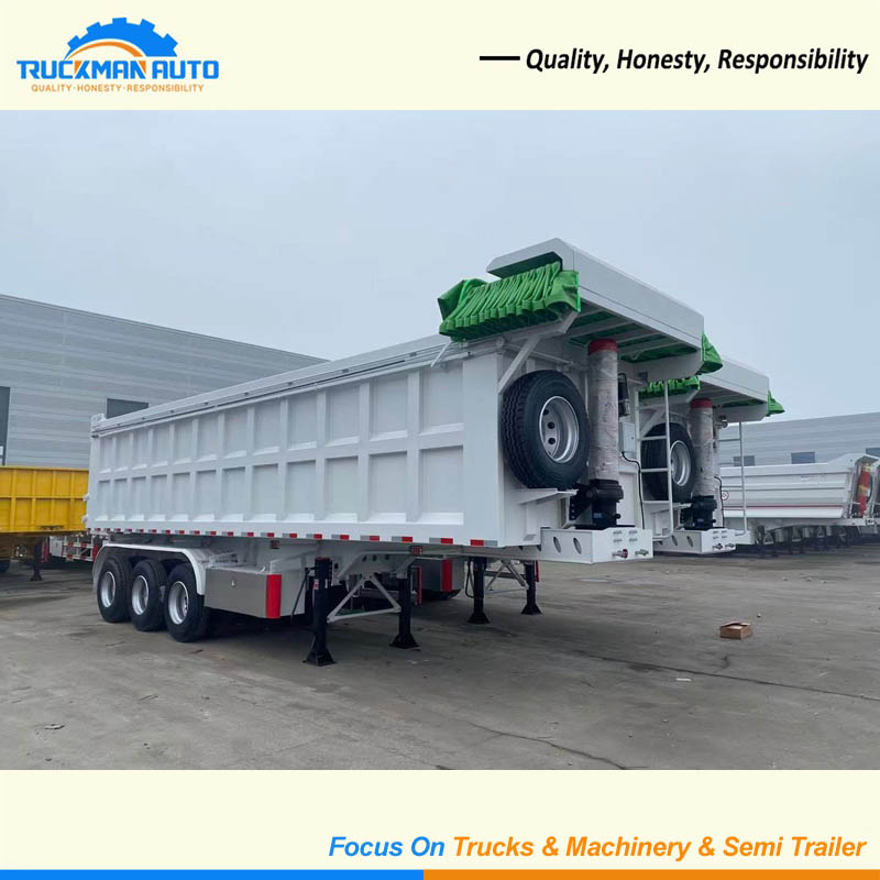 High Strength 3 Axle 60 Tons Dump Semi Trailer For Nigeria Construction Site