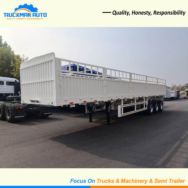 3 Axles 50 Tons Fence Trailer With Detachable Fence