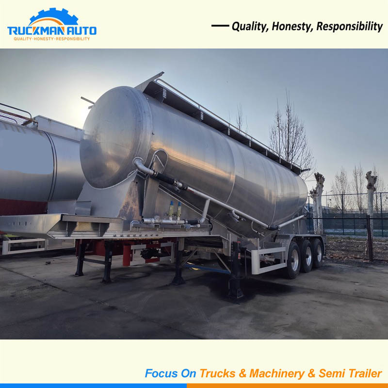 Factory Price 3 Axle 40 CBM Bulk Powder Tanker Trailer For Zambia