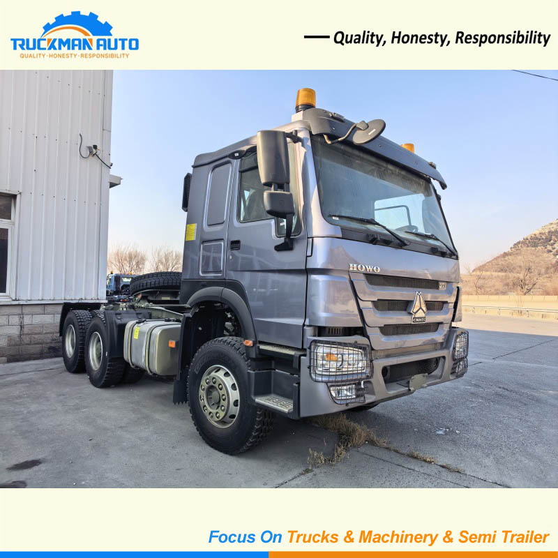 HOWO 6X4 371HP Tractor Trailer With Double Warning Lights For Benin