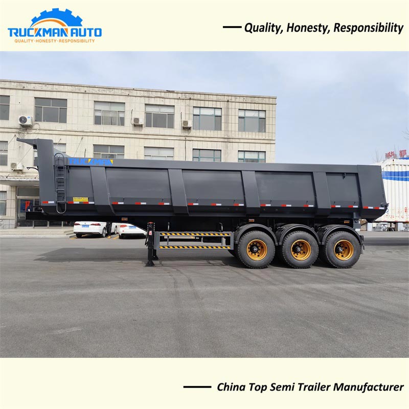 3 Axles 80 Tons U-Type Dump Semi Trailer for African Mining & Bulk Transport