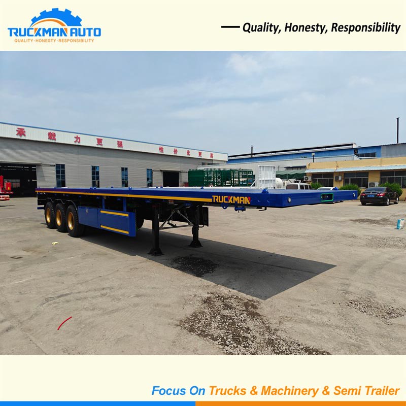 TRUCKMAN Brand 3 Axles 60 Tons Flatbed Trailer To Liberia