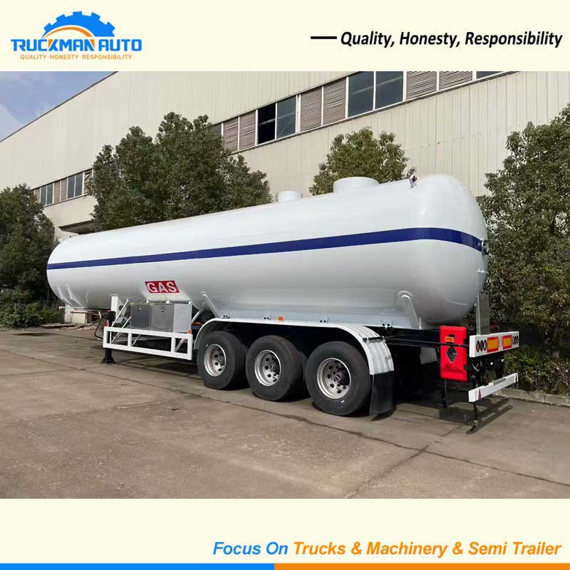 Durable 3 Axle 52.6 CBM LNG Tanker Semi Trailer For Nigeria