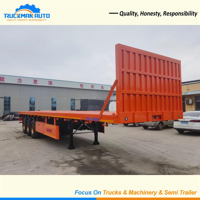 Cost-effective 3 Axle 60 Tons Flatbed Semi Trailer For Senegal